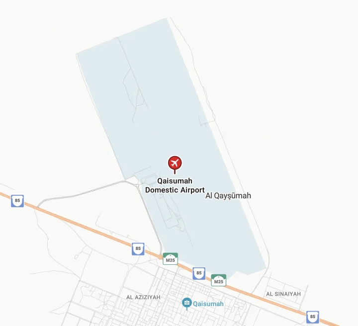 خريطة مطار القيصومة
